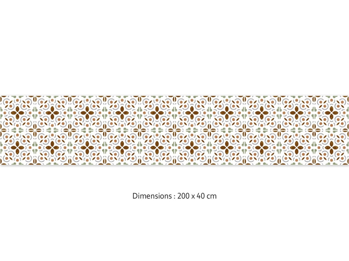 Crédence cuisine adhésive carreaux de ciment Granada 200 x 40