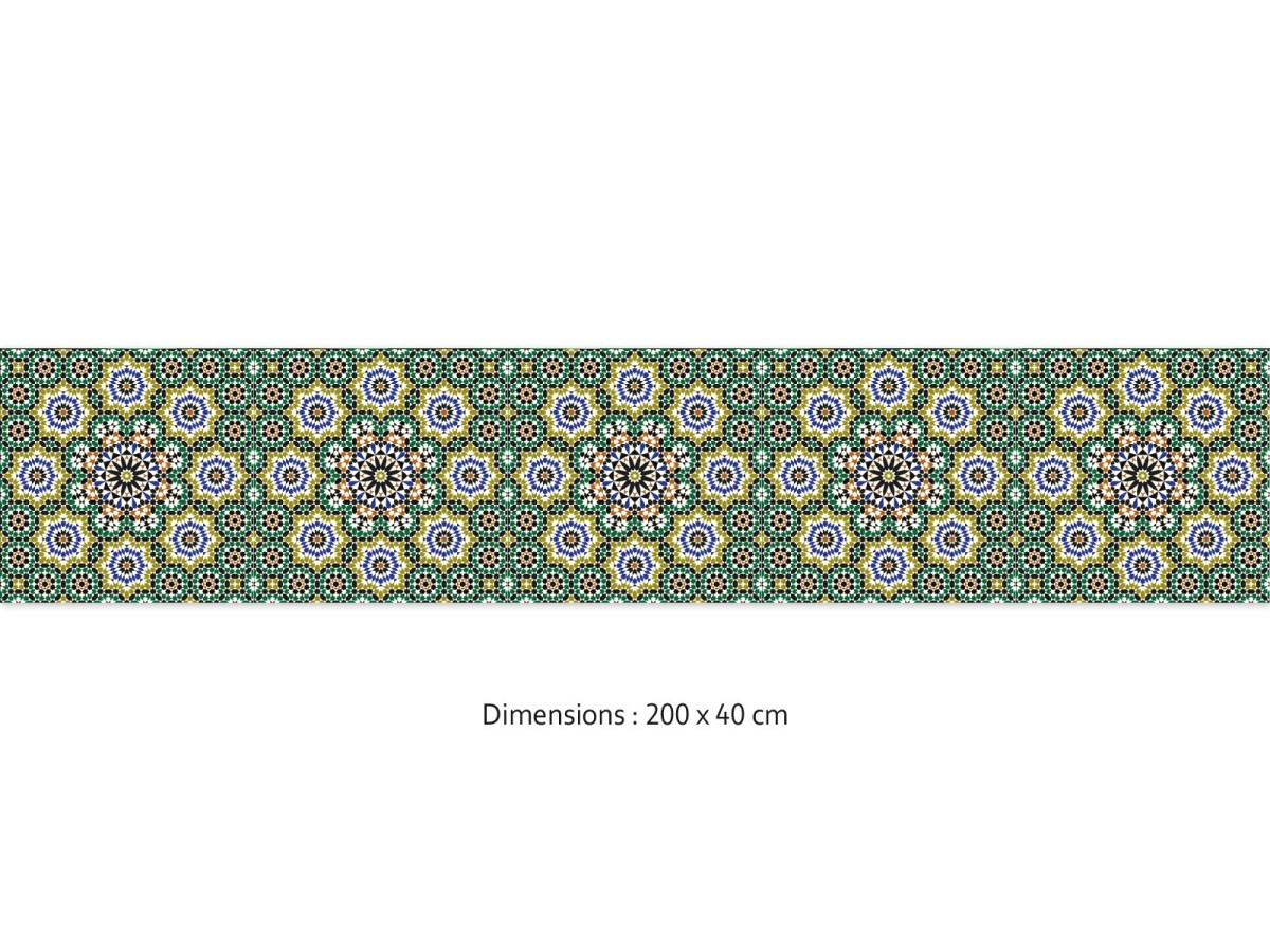 Crédence cuisine adhésive Villa Marrakech 200 x 40
