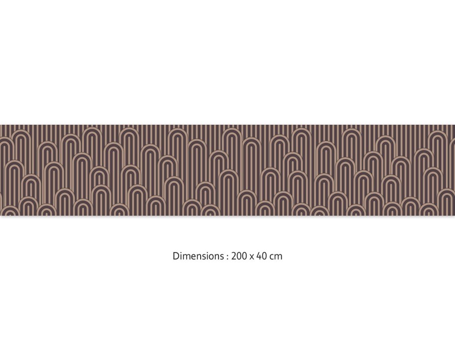 Crédence cuisine adhésive Arches beige et taupe