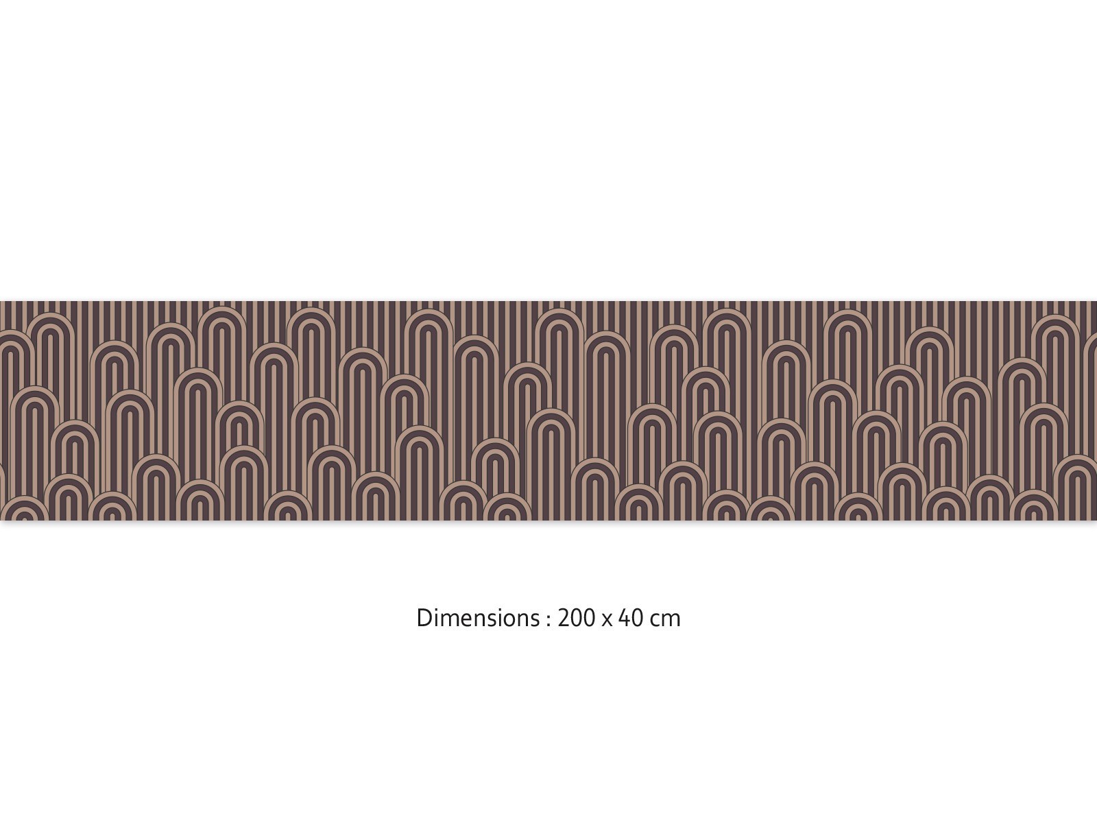 Crédence cuisine adhésive Arches beige et taupe
