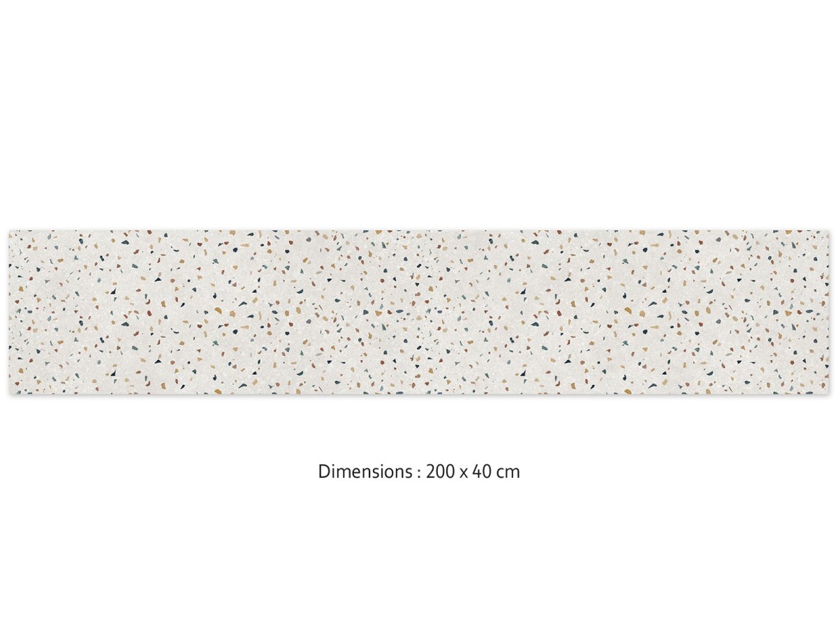 Feuille vinyle décorative 200 x 40 TERRAZZO M1