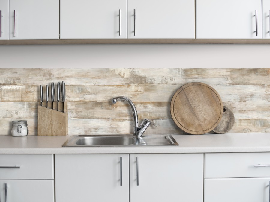 Crédence cuisine adhésive Bois délavé