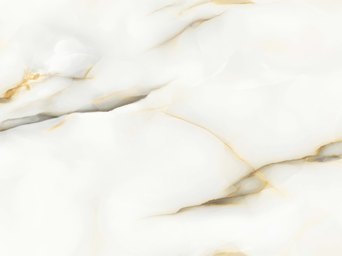 Crédence cuisine adhésive onyx blanc et or - zoom