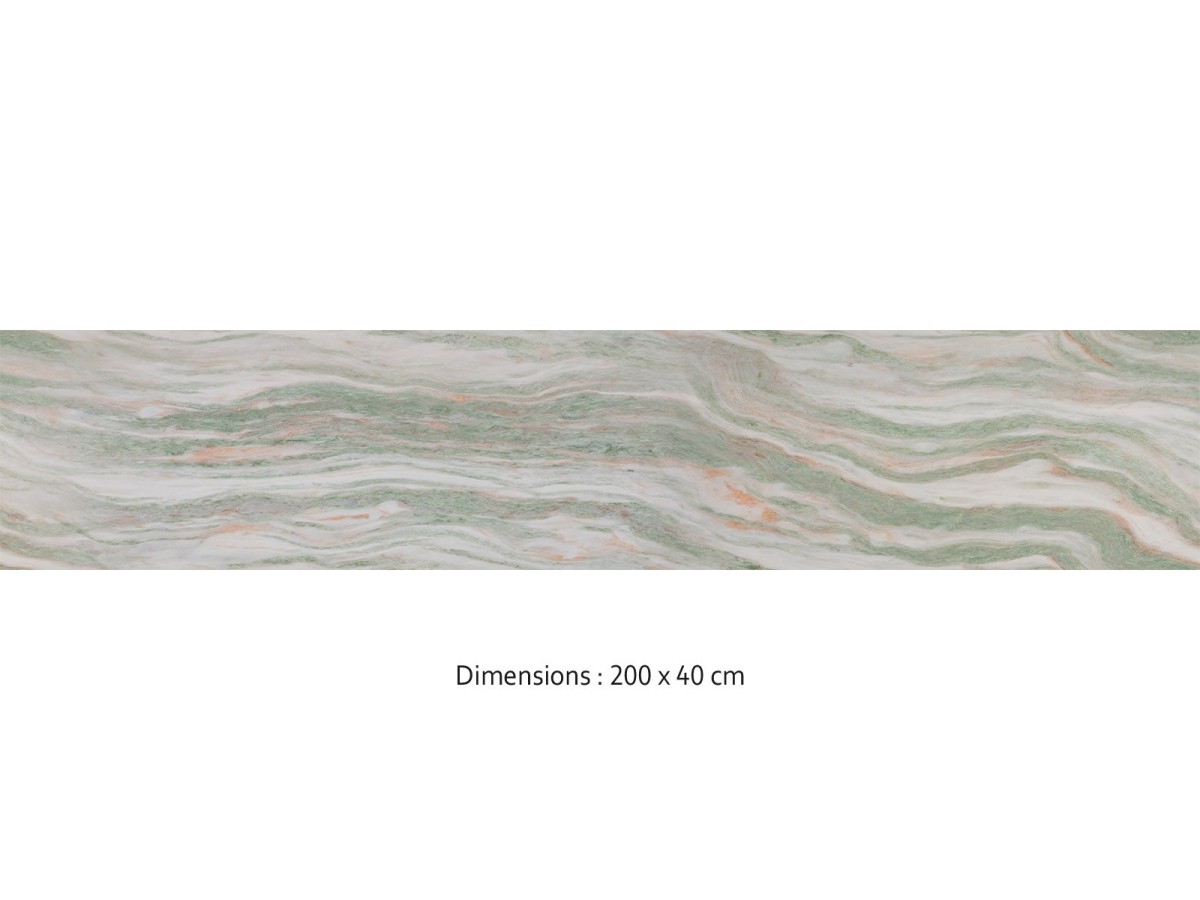 Crédence cuisine adhésive Marbre Alba Chiara 200 x 40