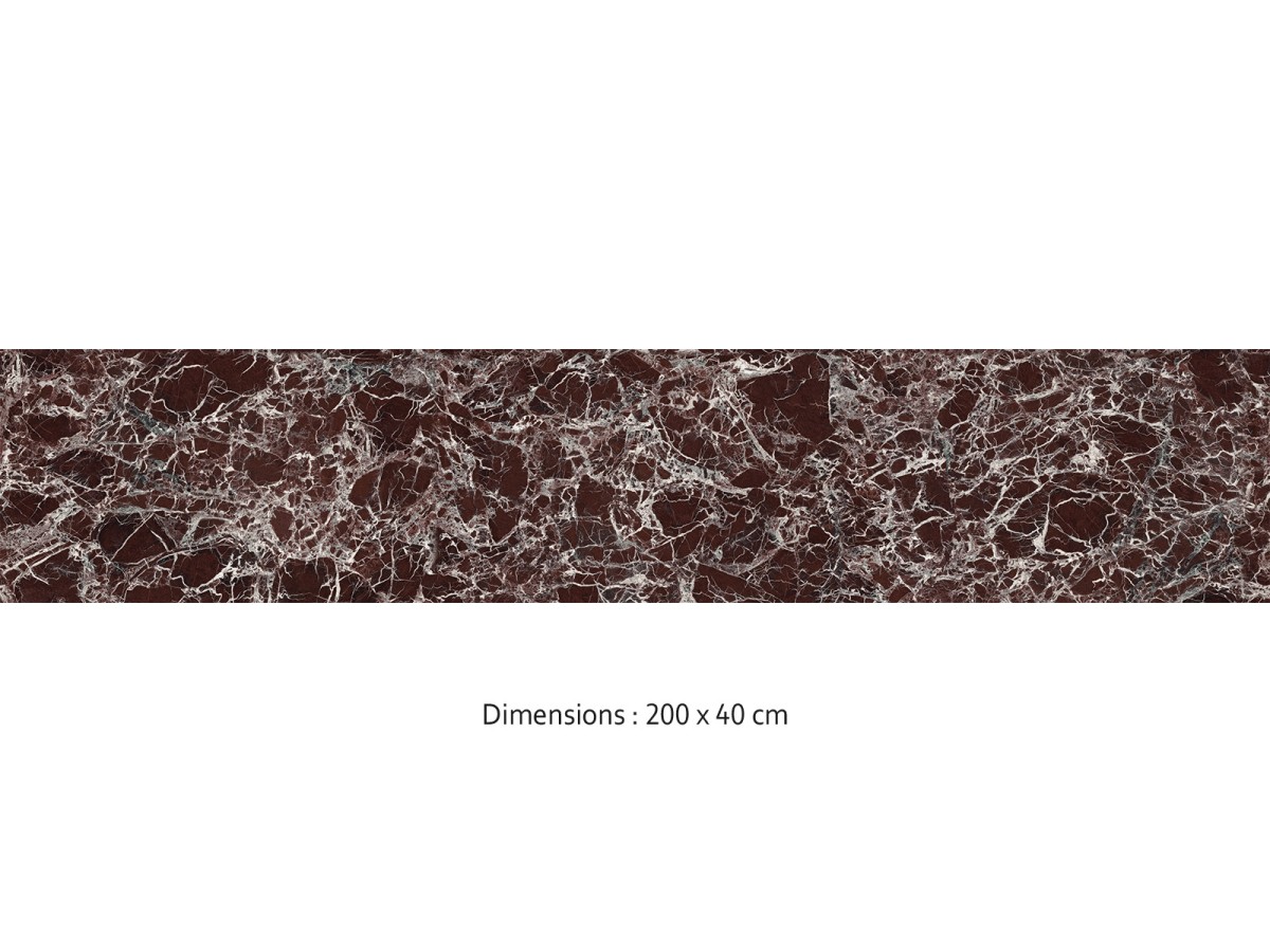Crédence cuisine MARBRE Levanto rosso 200 x 40