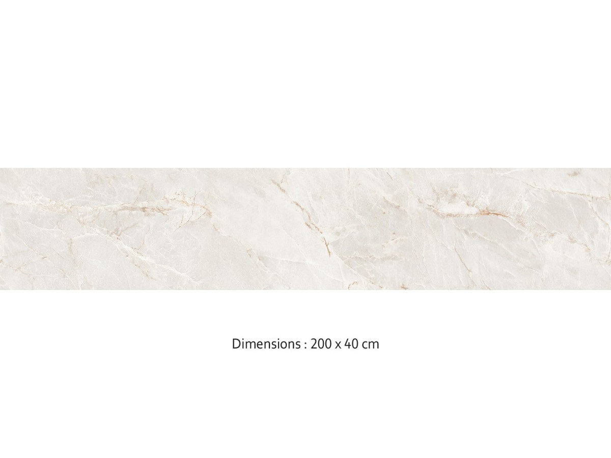 Crédence cuisine adhésive marbre beige 200 x 40