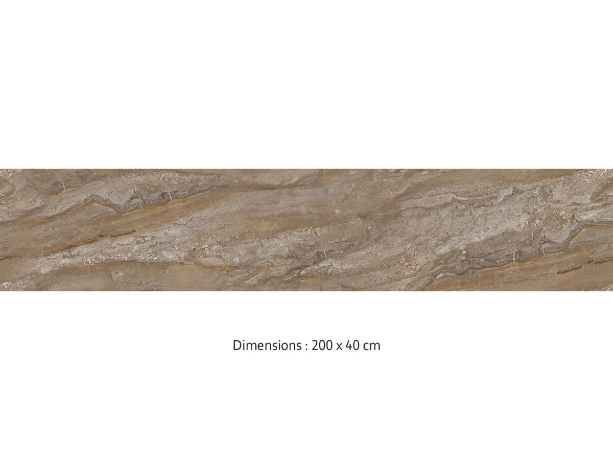 Crédence cuisine adhésive marbre brun 200 x 40