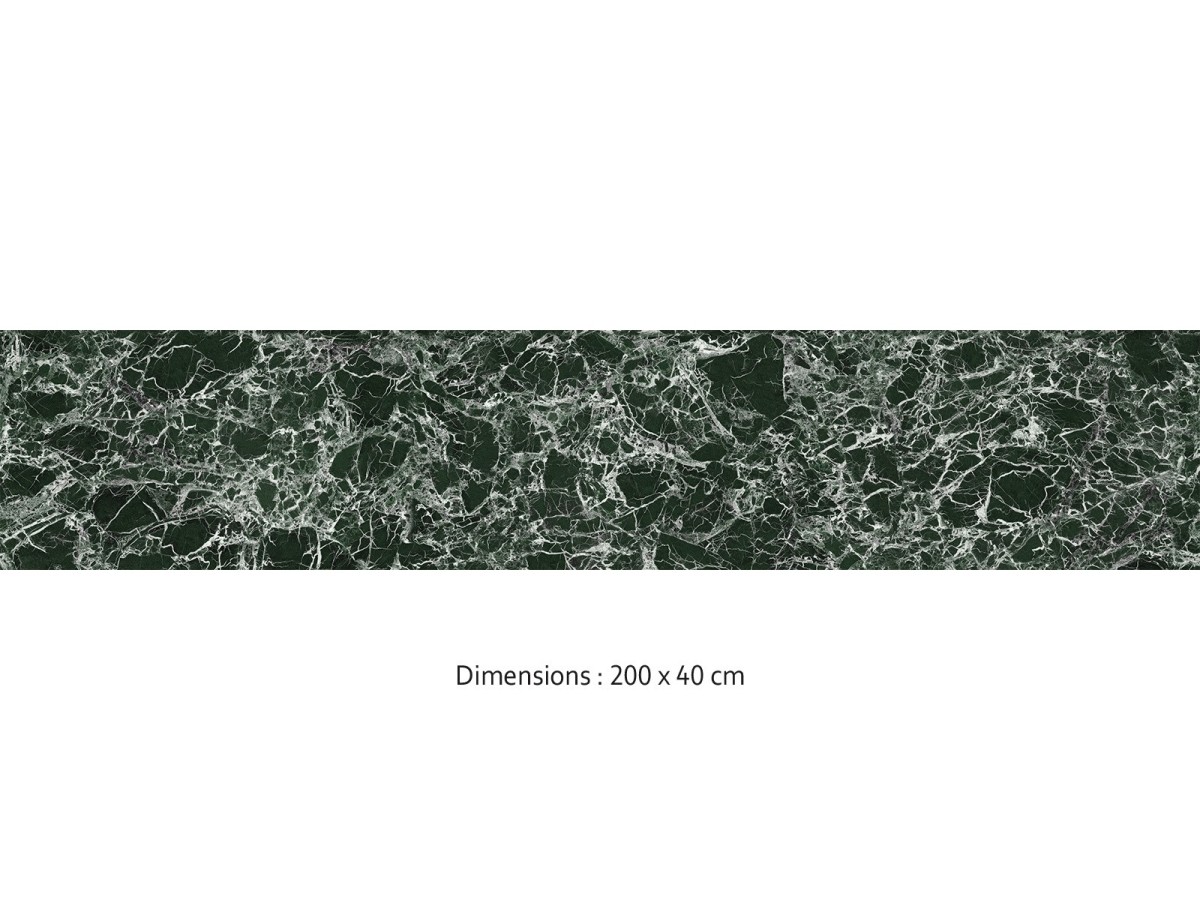 Crédence cuisine MARBRE Levanto verde 200 x 40