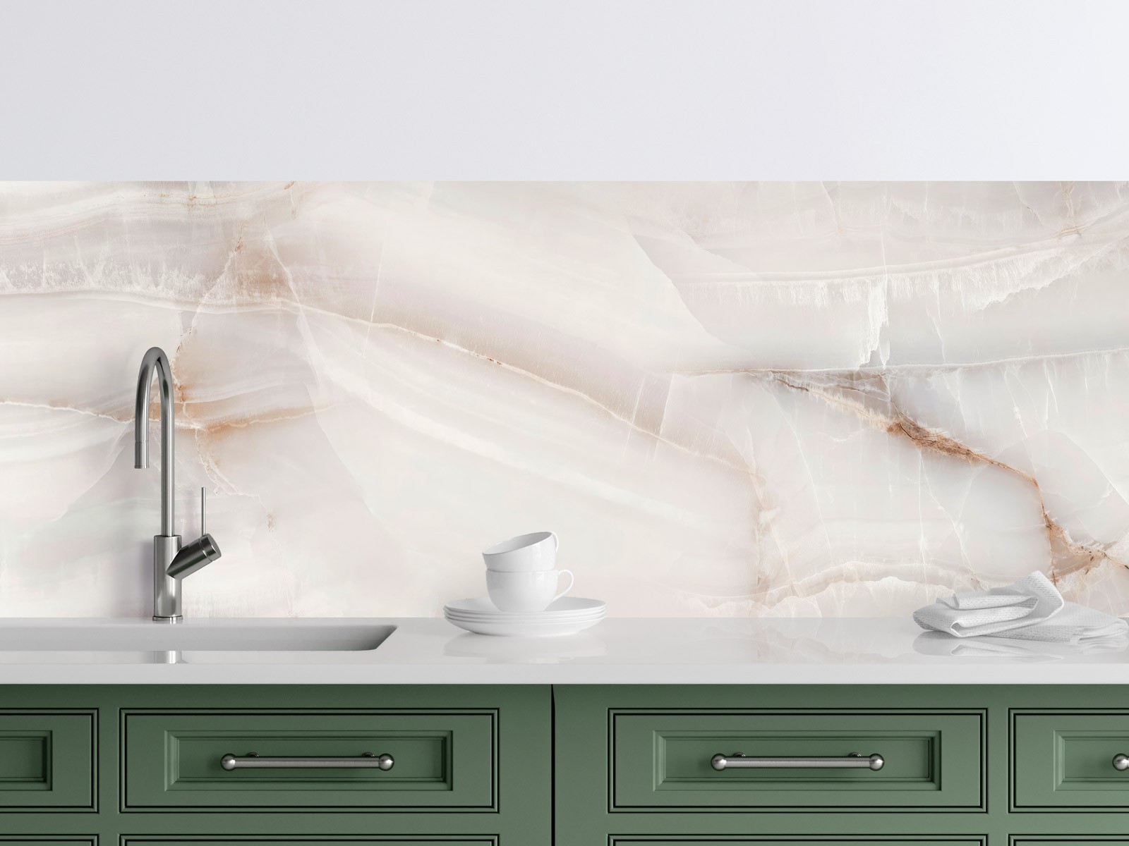 Crédence cuisine adhésive onyx blanc Crédence cuisine adhésive onyx blanc