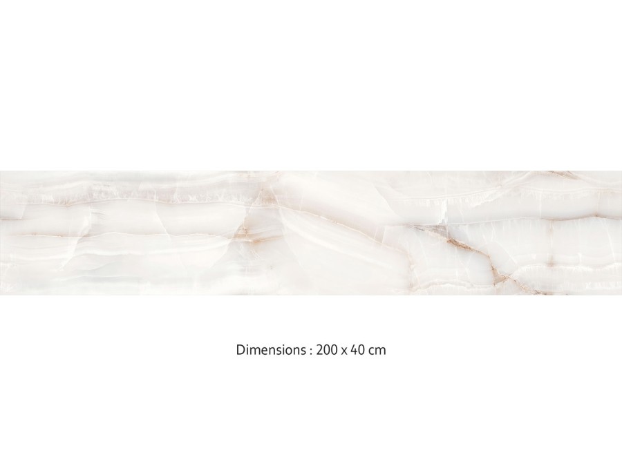 Crédence cuisine adhésive onyx blanc