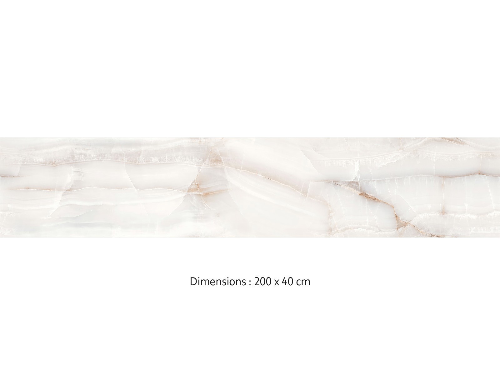 Crédence cuisine adhésive onyx blanc