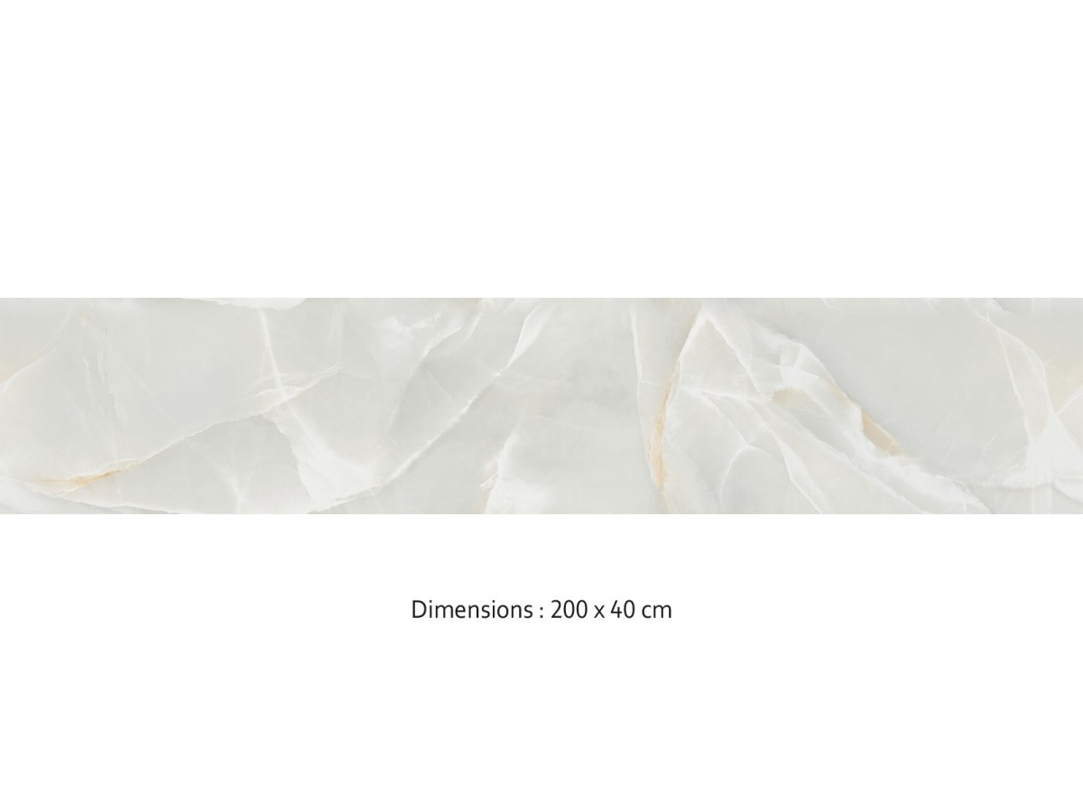 Crédence cuisine adhésive onyx gris et or 200 x 40