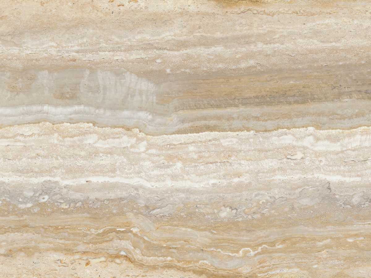 Crédence cuisine adhésive travertin beige foncé - zoom